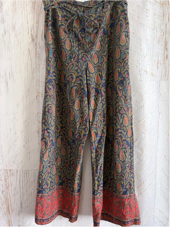 Sundance Pants - Sundance Multicolor Paisley Wide-Leg Pants